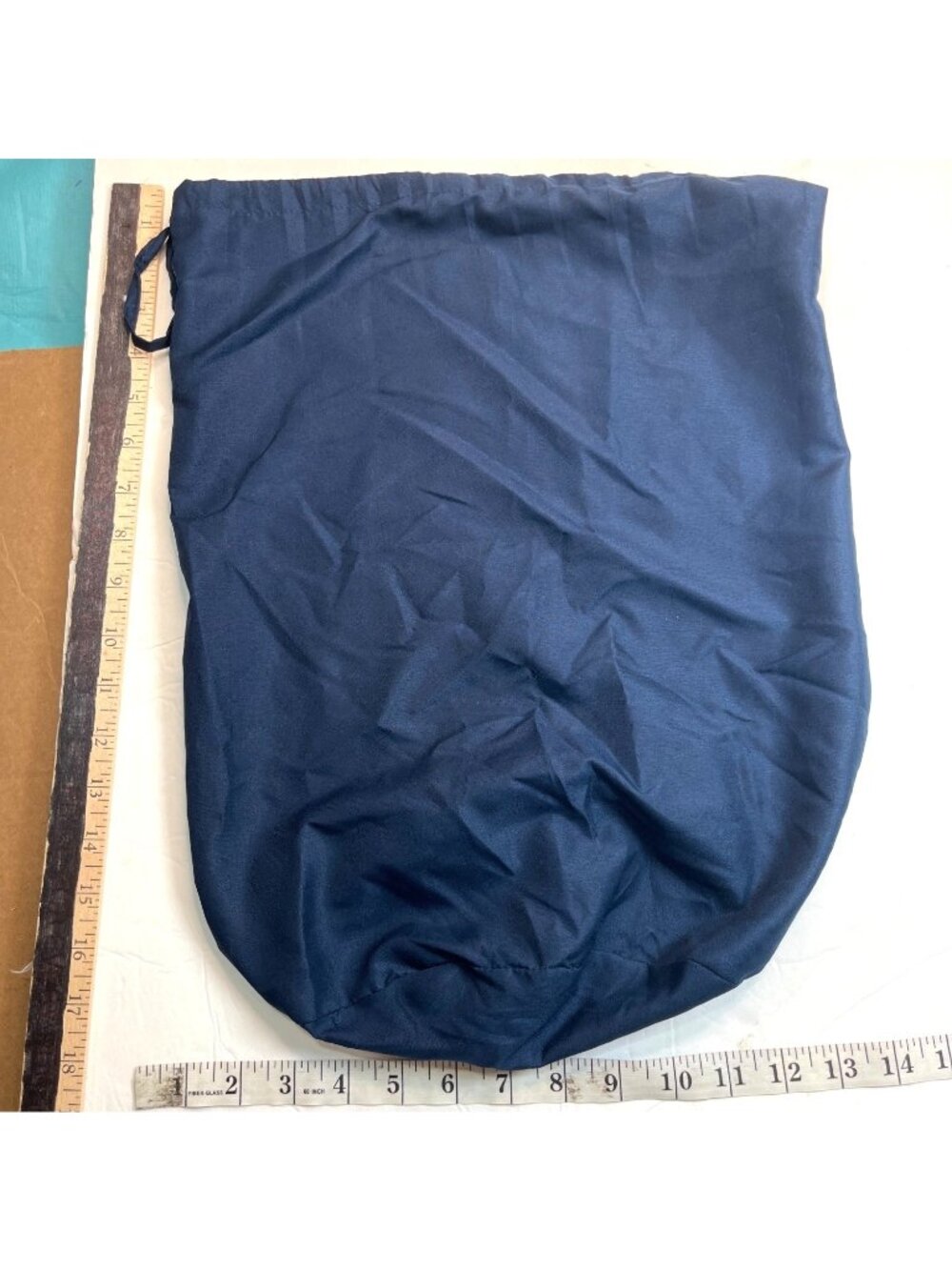 Navy Blue Drawstring Storage Bag 18"x14" Lightweight Polyester Multipurpose 91n